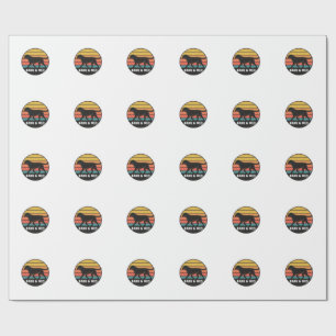 Papel De Presente Camisa Vintage Bark e Meo Dog Sunset Design_1