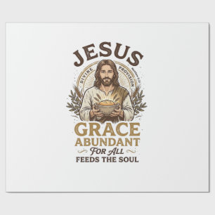 Papel De Presente Camisa Vintage de Boliche de Jesus Grafico Cristão