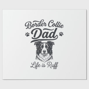 Papel De Presente Camisa Vintage de Design de Vida de Pai Border Col
