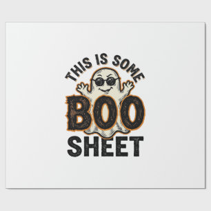 Papel De Presente Camisa Vintage de Halloween de Fantasma Divertido