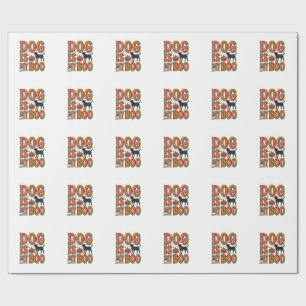 Papel De Presente Camisa Vintage Dog Is My Boo Halloween Design_1