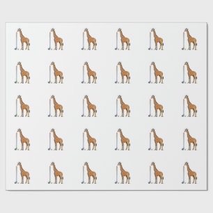 Papel De Presente Camisa Vintage Giraffe Golf Vector Desenho Engrava