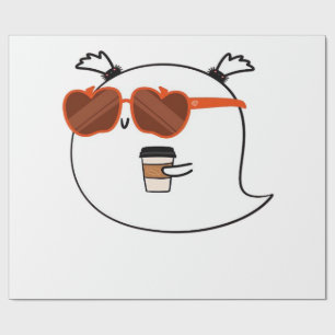 Papel De Presente Camiseta Clássica Fantasma Fofo da Temporada Assus