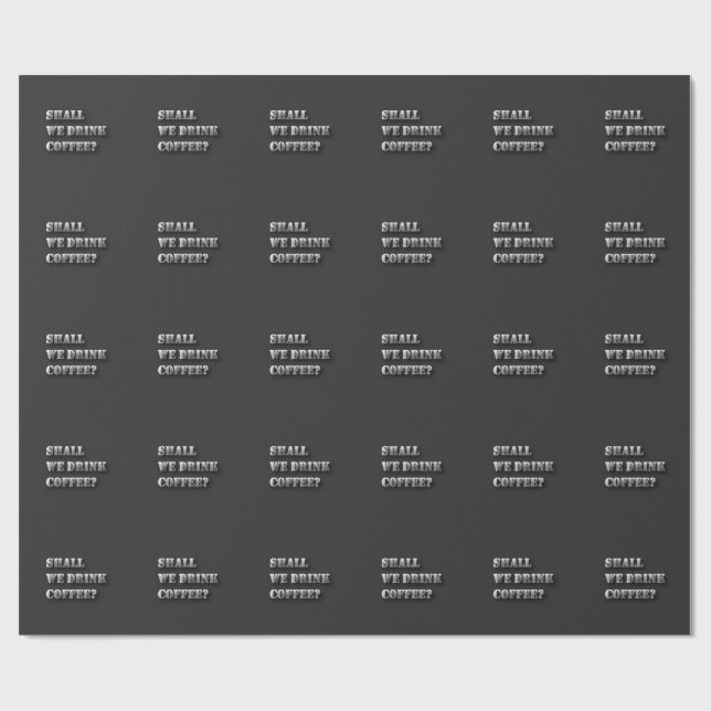 Papel De Presente Camiseta Com Texto Sombrio Divertido 'Devemos Bebe (Aberto)