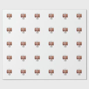 Papel De Presente Camiseta Cristã Vintage 7 Anos Abençoado Por Deus