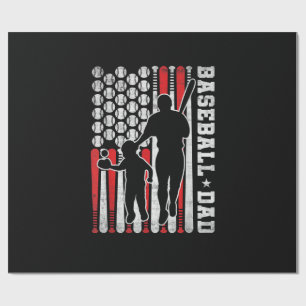 Papel De Presente Camiseta de Beisebol Masculina Pai Treinador Bated