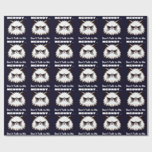 Papel De Presente Camiseta de Gato Bravo e Engraçado 'Meowdy Não Fal