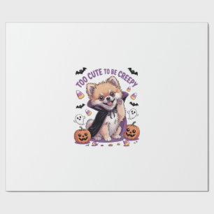 Papel De Presente Camiseta de Halloween PNG Muito Fofa para ser Assu