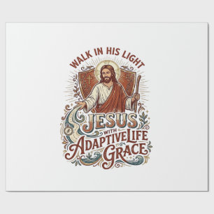 Papel De Presente Camiseta de Incentivo à Deficiência Jesus Inspiraç