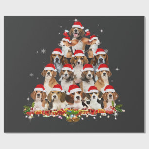 Papel De Presente Camiseta divertida de Natal da árvore de Natal de 