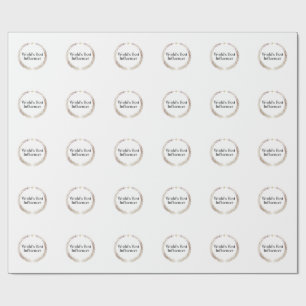 Papel De Presente Camiseta Engraçada de Influenciador Mais Bem-Suced