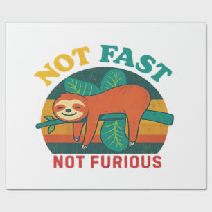 Papel De Presente Camiseta Essencial de Preguiça Divertida Nem Rápid