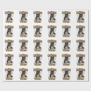 Papel De Presente Camiseta Fantasia Guerreiro Gato Preto