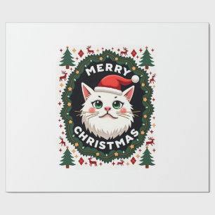 Papel De Presente Camiseta Feia de Natal do Gato Smudge (1)