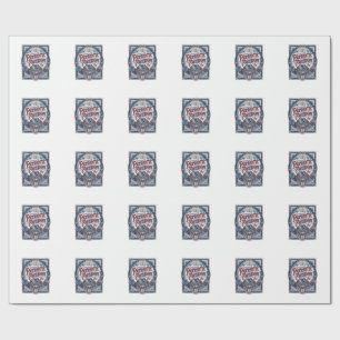 Papel De Presente Camiseta Gráfica Vetorial Jardim Rústico Patriota