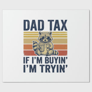 Papel De Presente Camiseta Gráfica Vintage de Guaxinim do Imposto do
