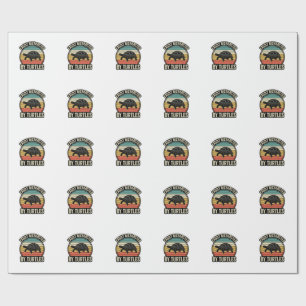 Papel De Presente Camiseta Gráfica Vintage Distraído Facilmente Por