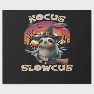 Papel De Presente Camiseta Hocus Slowcus Amantes de Preguiça Fantasi