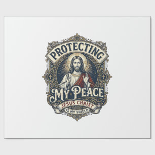 Papel De Presente Camiseta Jesus Limites Auto Respeito Fé Baseada De