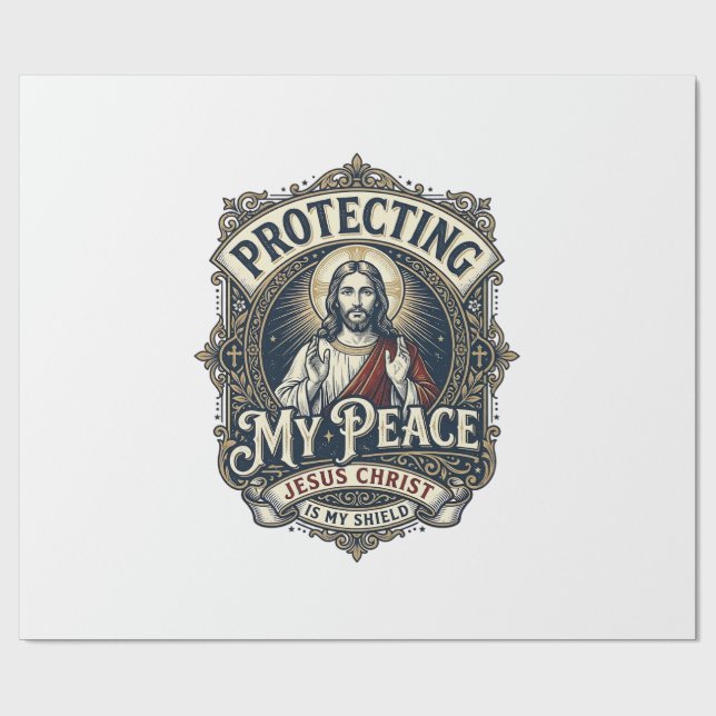 Papel De Presente Camiseta Jesus Limites Auto Respeito Fé Baseada De (Aberto)