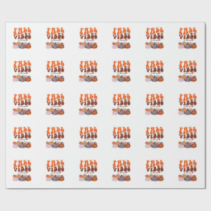 Papel De Presente Camiseta Pink Fall Pumpkin T-Shirt Gráfica de Out