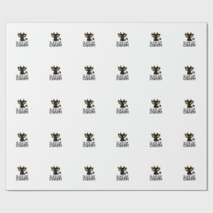 Papel De Presente Camiseta Regata de Halloween com Charme de Gato Pr