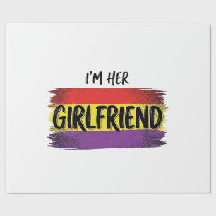 Papel De Presente Camiseta Vetorial Arco-íris Orgulho da Namorada De