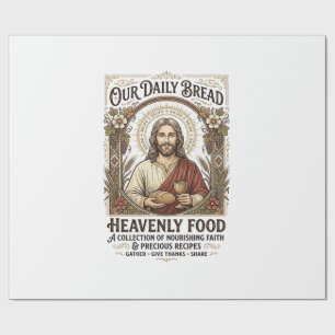 Papel De Presente Camiseta Vintage Estética de Receita do Livro de C