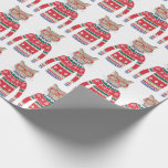 Papel De Presente Camisola feia engraçada do Natal, amante bonito do<br><div class="desc">Papel de envolvimento engraçado do Natal do feriado de inverno que caracteriza um gato que veste vidros vermelhos e uma camisola "feia" do Nordic do Natal. Realmente, nós pensamos que é preferencialmente bonito! Aperfeiçoe para festas de Natal da camisola ou o excelente feio dos aniversários do inverno especialmente para amantes...</div>