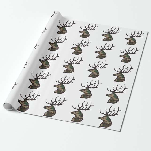 Papel De Presente Camo Buck (Desenrolado)