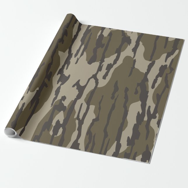 Papel De Presente Camo da Terra Inferior (Desenrolado)