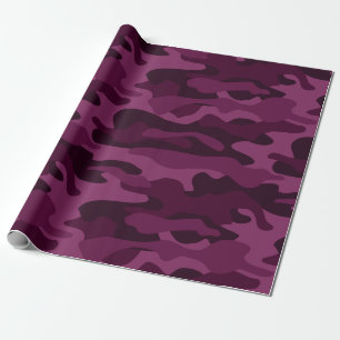 Papel De Presente Camo de Monocolor Roxo Tyriano