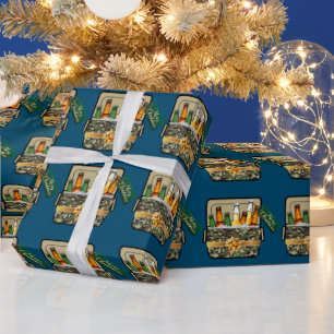 Papel De Presente Camo Ice Chest With Beer Feliz Natal