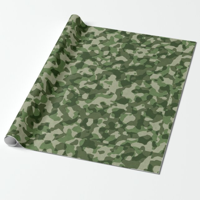 Papel De Presente Camo Verde (Desenrolado)