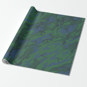 Papel De Presente Camo verde crepuscular