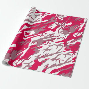 Papel De Presente Camo vermelho