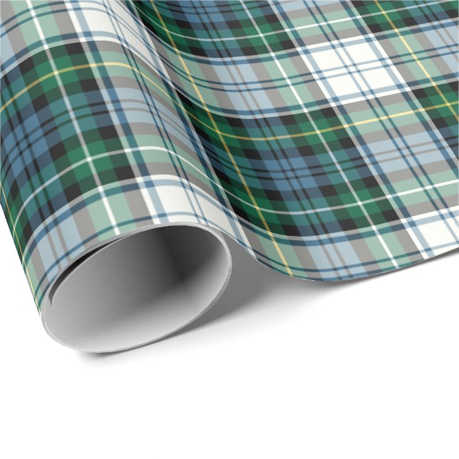 Papel De Presente Campbell Clan Dress Tartan - Padrão de Xadrez esco (Ponta do rolo)