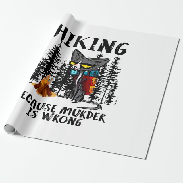 Papel De Presente Camper Gift | Hiking Because Murder Is Wrong Xmas (Desenrolado)