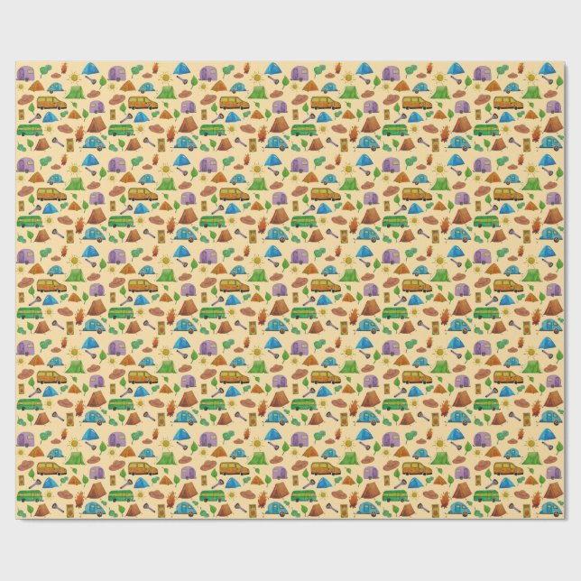 Papel De Presente Camping adventure (Aberto)
