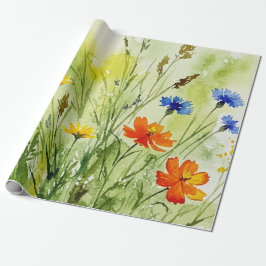 Papel De Presente Campo de flores silvestres
