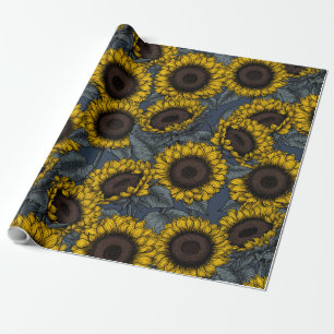 Papel De Presente Campo de girassol 2