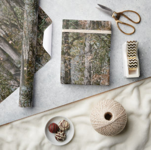 Papel De Presente Campo Florestal Camo Caça/Pesca Natural