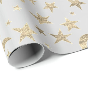 Papel De Presente Campo metálico Dourado do céu das cinzas de prat