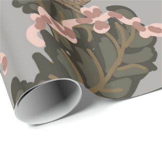 Papel De Presente Camponeses e fitas rosa