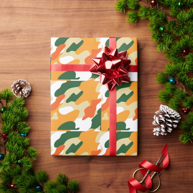 Papel De Presente camuflagem (Presente de Natal)