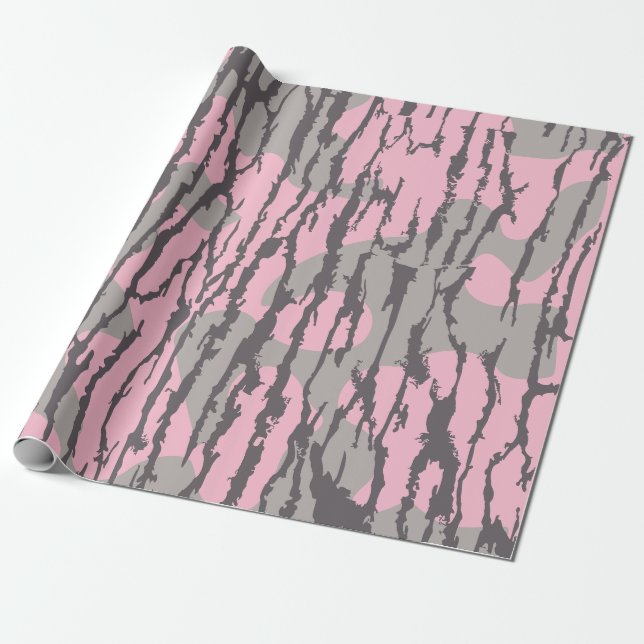 Papel De Presente Camuflagem Bottom Lands Rosa para Mulheres e Menin (Desenrolado)