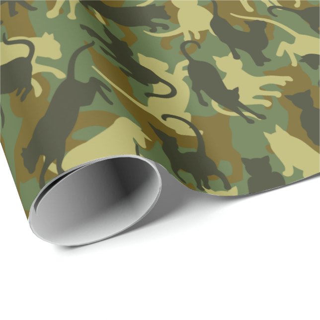 Papel De Presente Camuflagem Cats Woodland (Ponta do rolo)