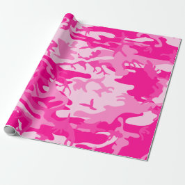 Papel De Presente camuflagem de camo rosa quente