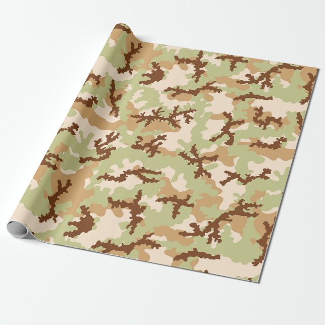 Papel De Presente Camuflagem do deserto (Desenrolado)