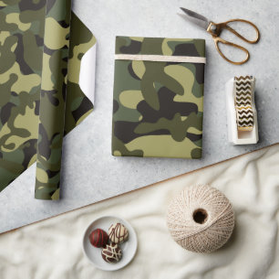 Papel De Presente Camuflagem Euro Spring 